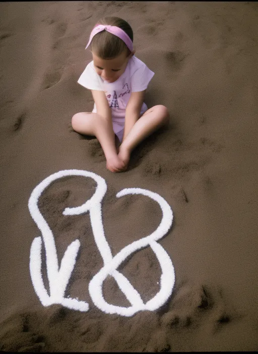 sand spelling out MILEY