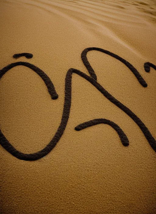  MILEY written in Sand