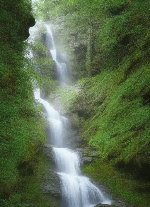 real waterfall with a frame. add a frame