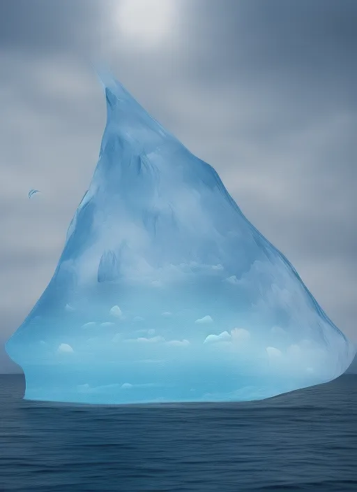 A melting iceberg in the art style of Salvador dali to create a hyper-realistic image