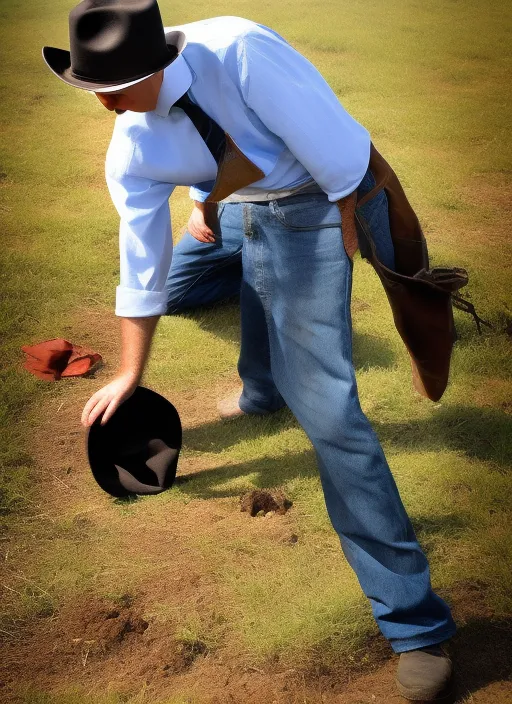 cowboy buries his hat