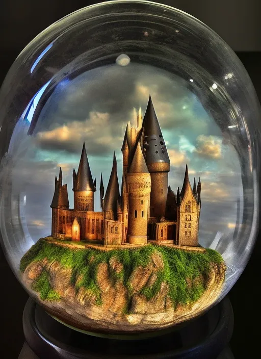 Hogwarts in a glass globe