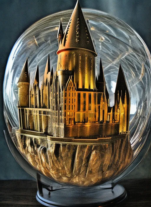 Hogwarts in a glass globe