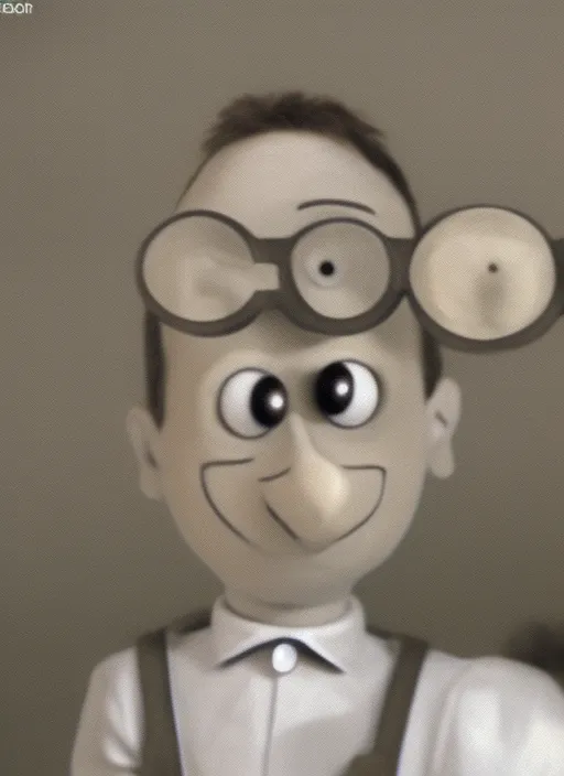 googly eyed man talks