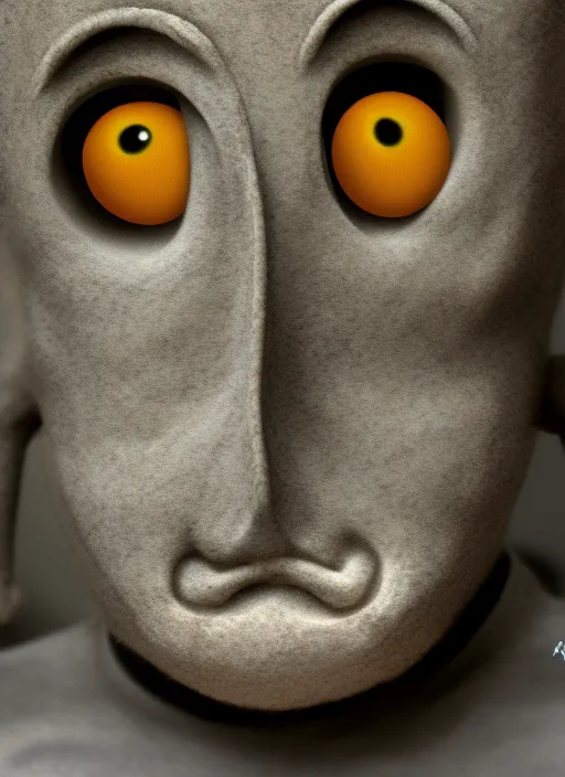 googly eyed man talks