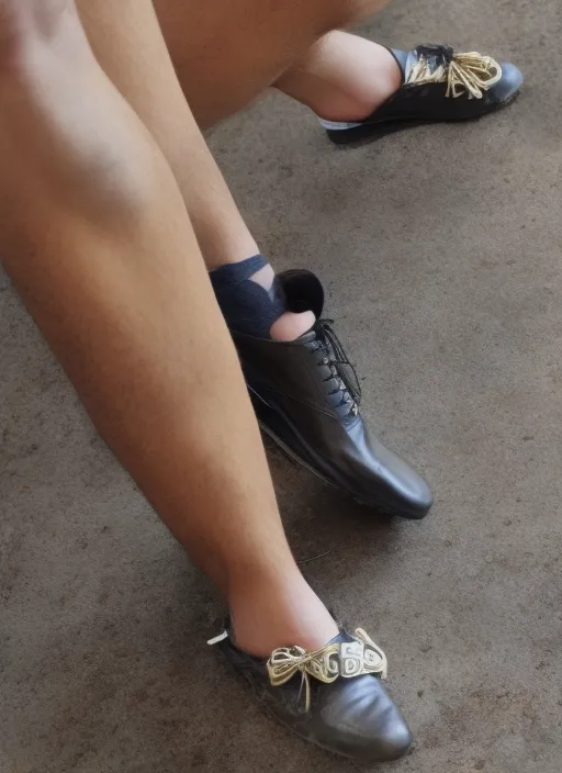 a foot wears a man