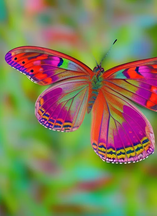 Colourful butterfly with 1 billion colours saturated