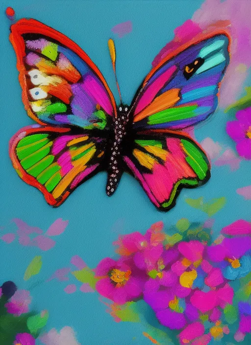 Create butterfly colourful