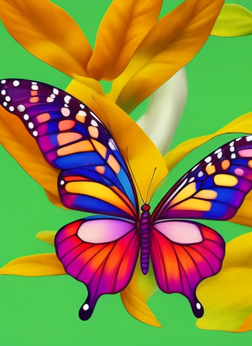 Create butterfly colourful