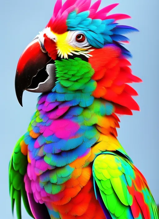 Colourful parrot realstic 