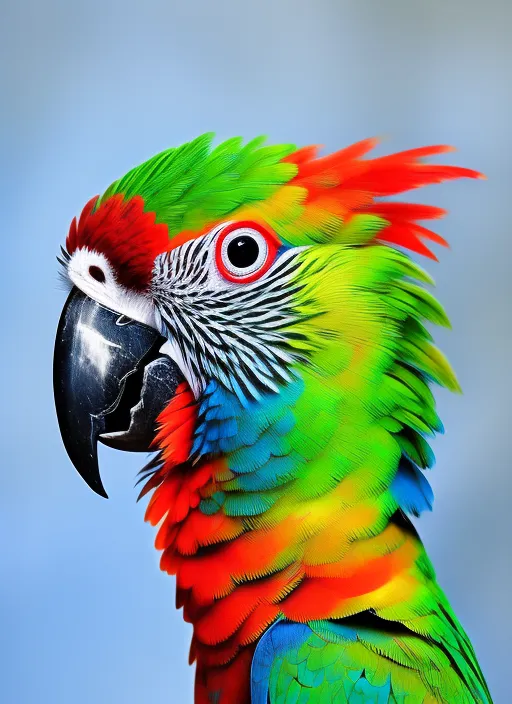 Colourful parrot realstic 