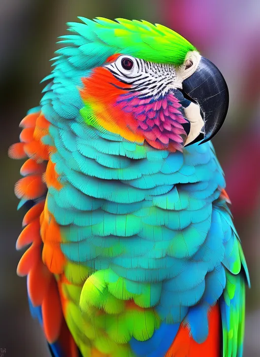 Colourful parrot realstic 