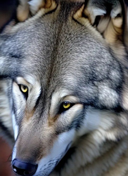 Wolf praying