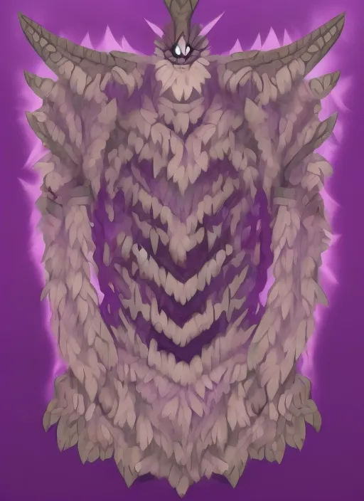 character art of a purple monster wearing a tunic