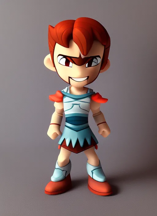 Chibi Kratos figurine, modern Disney style