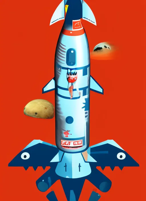 cat fly on rocket to the mars


