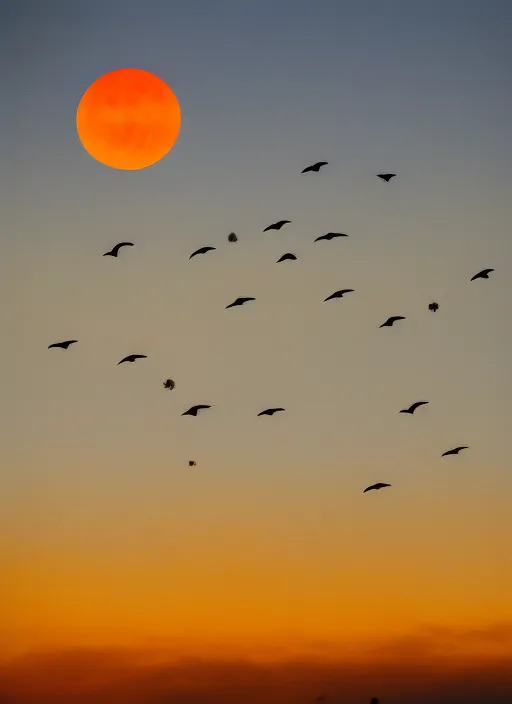sun set in the moon

