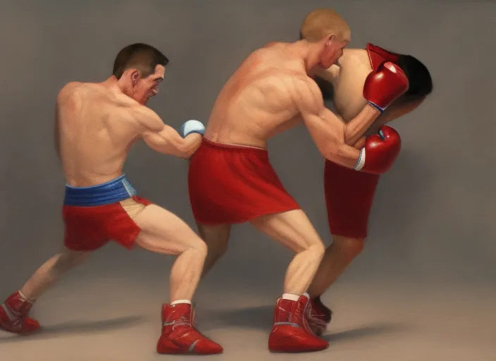 boxer hitting each other