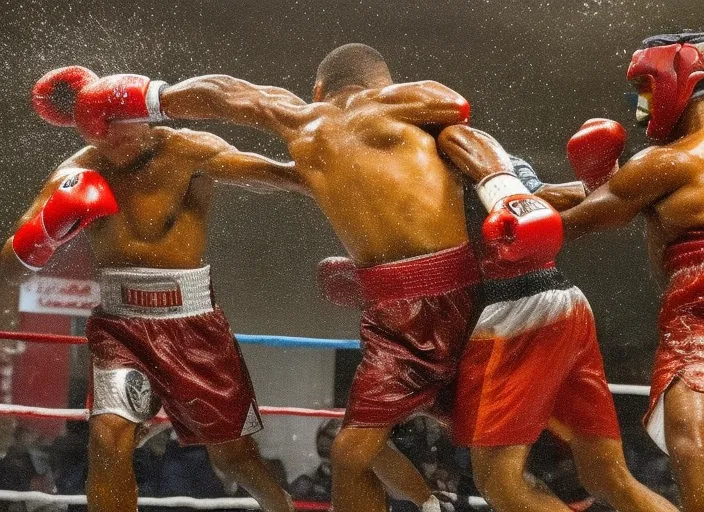 boxer hitting each other