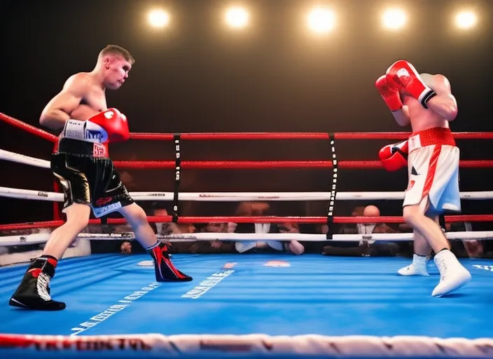 2 boxers in the ring hitting each other