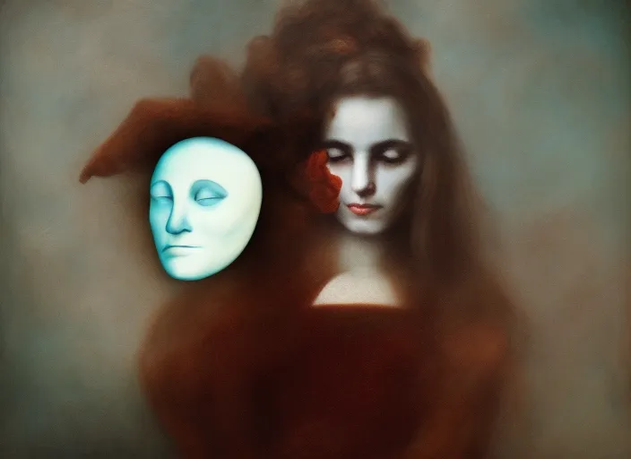 LADY WITH DEAD MASK SEEN BY Surrealism SANITY