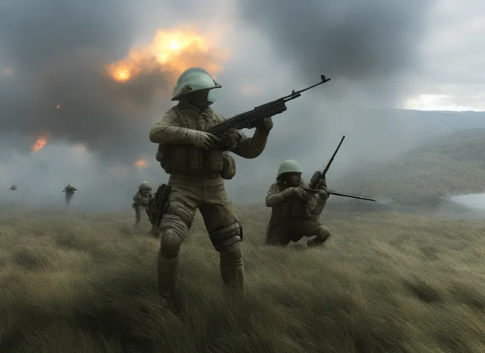  battlefield  surrealism art high detail