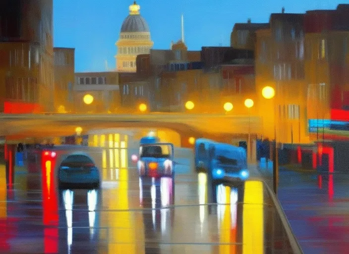  descriptive and imaginative style, evoking the emotions and sensations of the city at midnight. The language is vivid and sensory, painting a picture of the bustling streets, the bright lights, and the energy of the city. The prompt uses metaphors and similes to create a sense of wonder and awe, emphasizing the beauty and majesty of the city at its most alive. The tone is contemplative, capturing the moments of stillness and reflection amidst the chaos, inviting the viewer to pause and appreciate the beauty of the city. The style is intended to inspire creativity and evoke a sense of excitement, capturing the essence of the song and bringing its themes to life in a visual way.