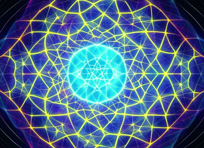 “Sacred geometry, full hd, 8k, high quality, cosmic, beautiful, hypnotic, magic, 