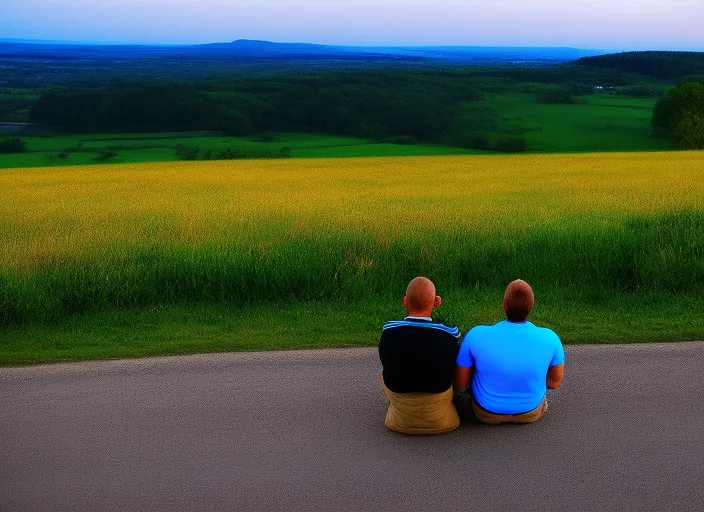  A photo of a person sitting in a car, with one half of their face illuminated by the warm glow of the setting sun and the other half in the cool blue light of the rising moon. They look lost in thought, with a hint of sadness in their eyes. In the background, the road stretches out ahead, winding its way through rolling hills and fields, symbolizing the journey they're on. The split between the two time zones represents the feeling of being torn between two worlds, with one foot in the past and one in the future. This song is about that feeling of uncertainty, of being caught between two places and trying to find your way forward.::2.7 https://firebasestorage.googleapis.com/v0/b/noonshot-prod.appspot.com/o/midjourney%2Fimages%2F2d4d3fb2-896b-4b36-93e0-68b1d5e220b3?alt=media&token=80e57530-578b-40e0-a6b0-6de01e1009b1:: fire::1 glowing radioactively::1 glowing::2.1 glowstick::1.5 sunlight::1.4 defocus::-0.5 --ar 2:1 --v 4 --chaos 10
