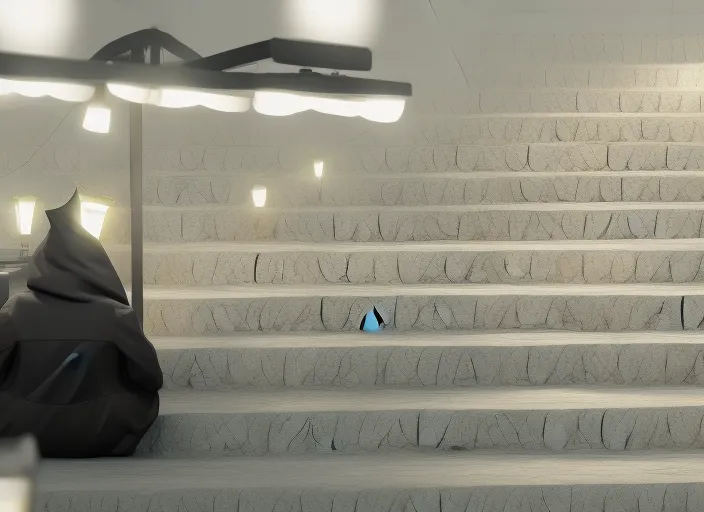 money everywhere Cinematic lighting.  lines defined good contrast 