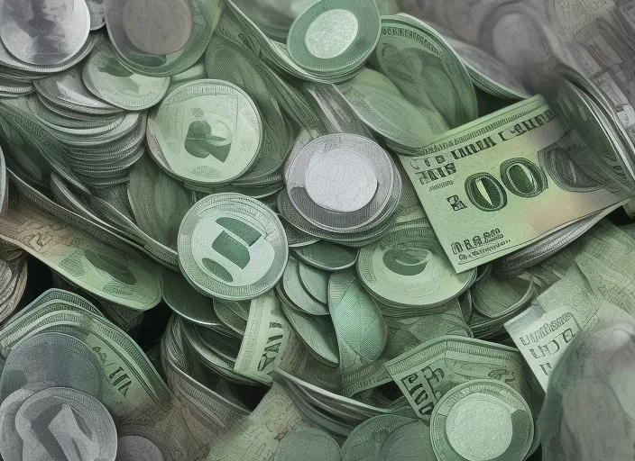 money everywhere.  good contrast 