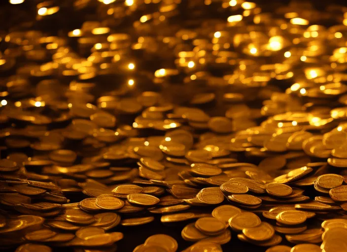 rich, money, abundance, gold, cinematic lights, 