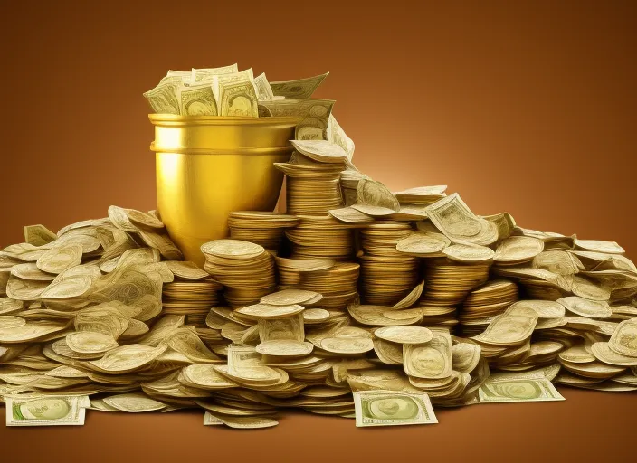 golden meditation with money around