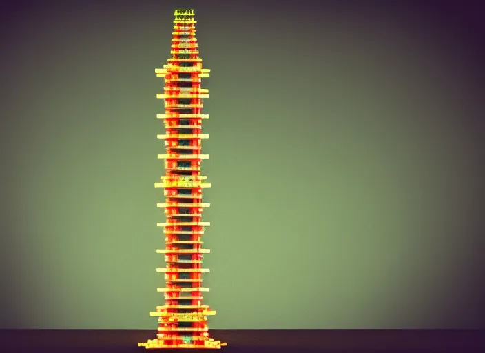 a tower made of dollars, cinematic lights, pop style