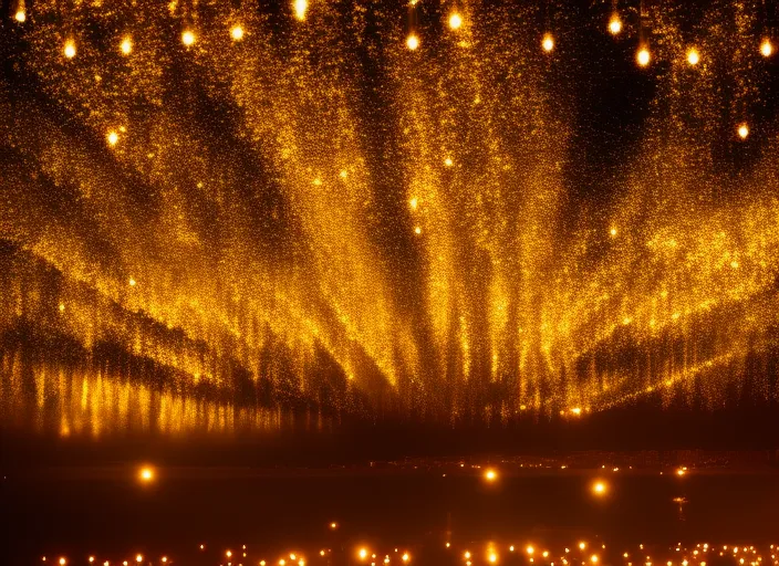 golden paradise, cinematic lights