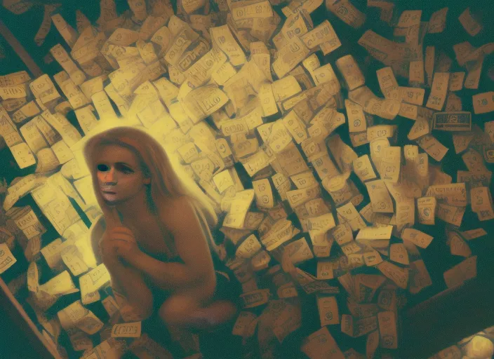 gold and money, cinematic lights