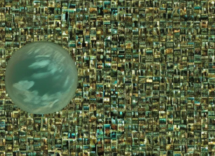 earth planet population. Make it look like matrix movie