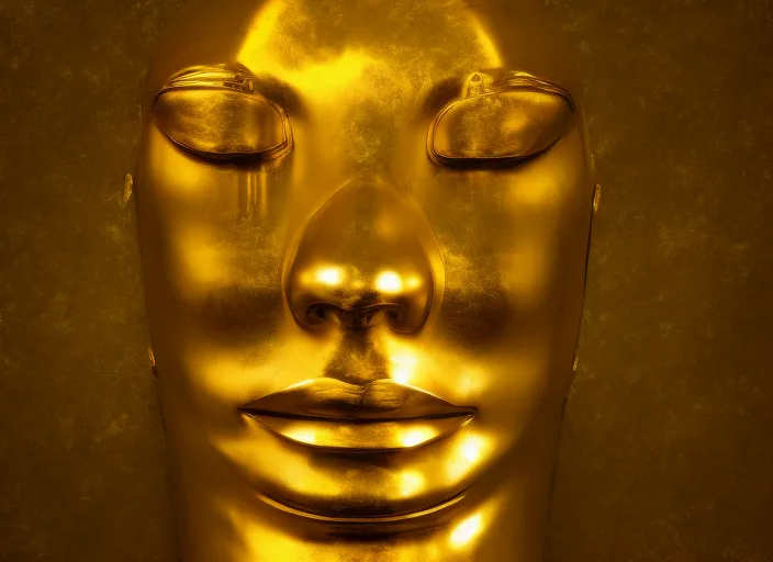meditation body made of gold