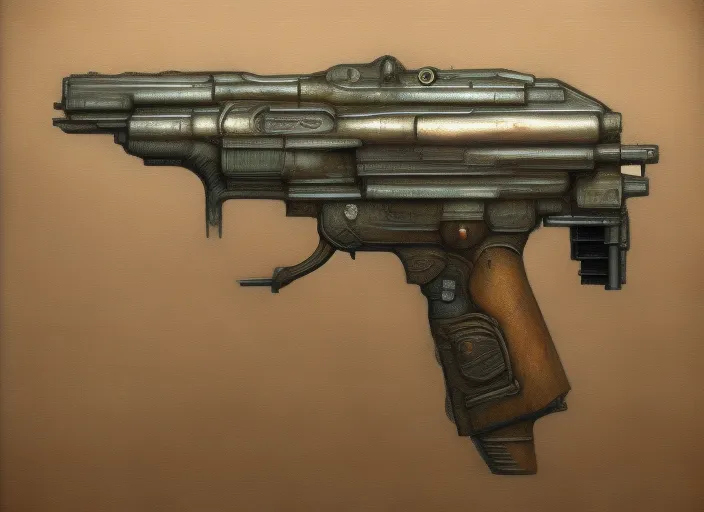 futuristic gun concept steam punk hyperrealist