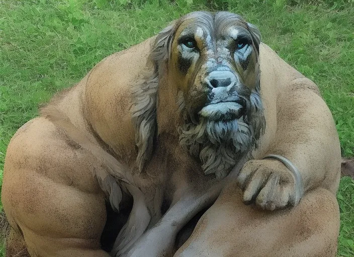 Zeus não teve medo e partiu para cima do rato gigante, rosnando e tentando mordê-lo. 