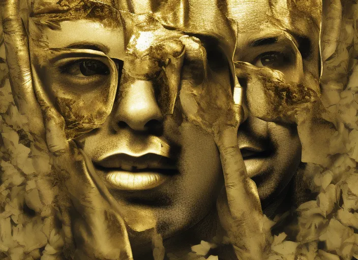 three made of gold 