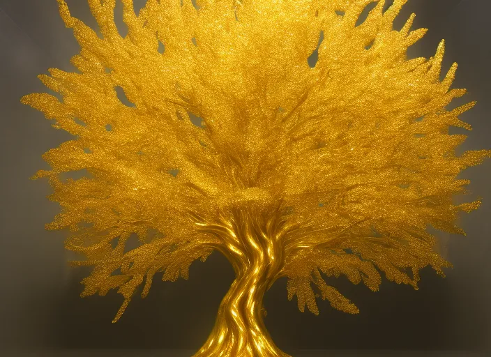 tree made of gold 
