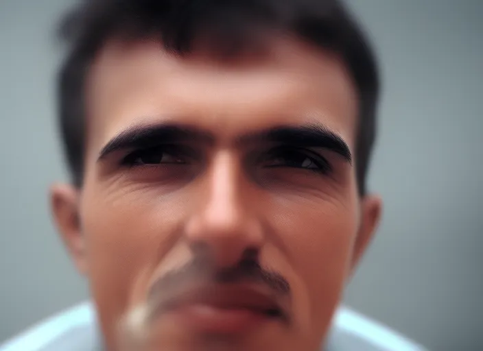 The camera shows a close-up of a man's face as he speaks to himself and reflects on his life.