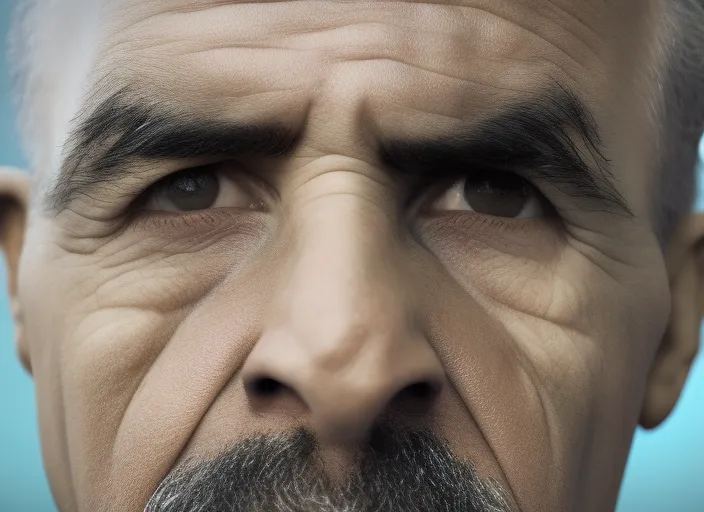 The camera shows a close-up of a man's face as he speaks to himself and reflects on his life.