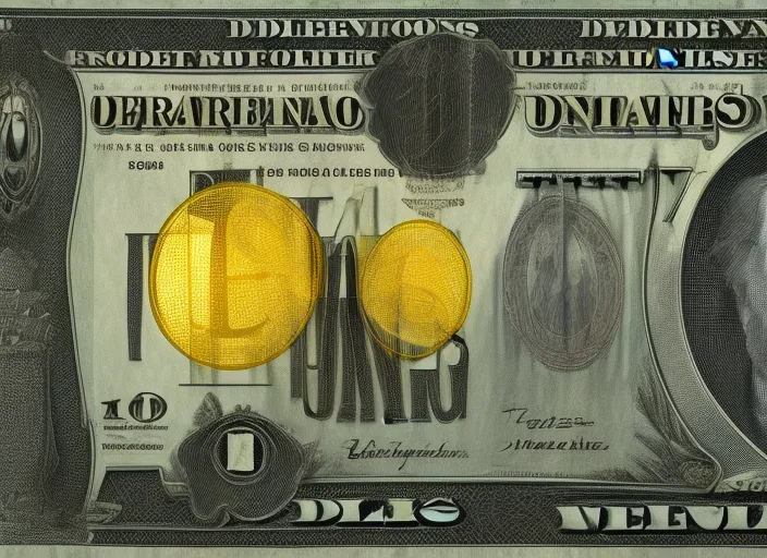 dollars irradiating golden lights