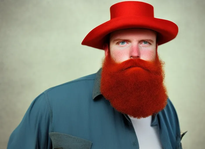 southern man with red beard and  hat