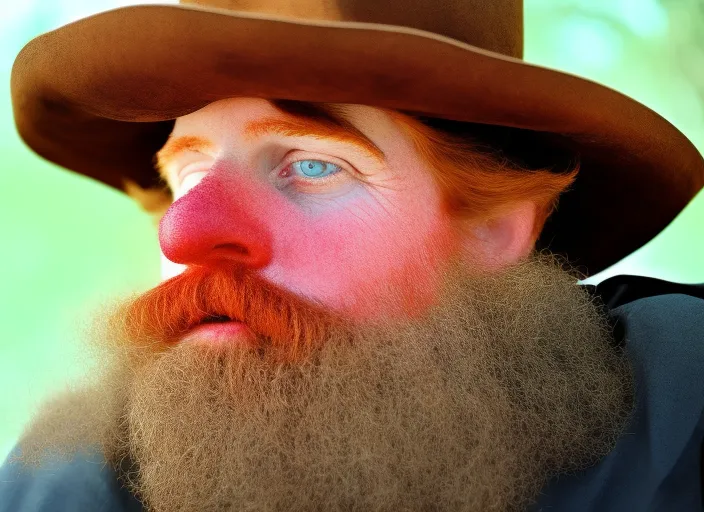 southern man with red beard and  hat