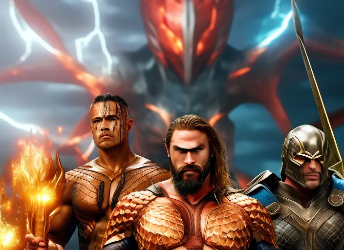 8K aquaman ADD sea brainstorme, thunder, add thor 4K