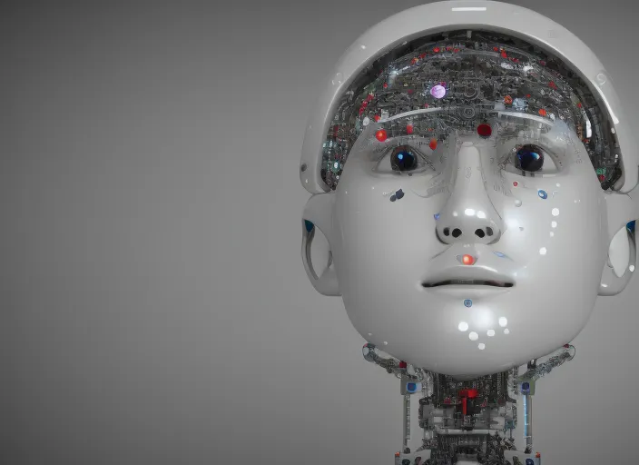 AI robot thinking brains humans 
