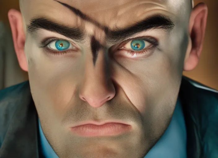 ADD X-MEN with a surprised look on his face. forehead, face, nose, cheek, skin, head, lip, chin, eyebrow, hairstyle